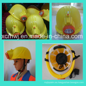 China De alta calidad Mining LED lámpara de casco de seguridad precio de fábrica, sombrero de minero de carbón y tapas con explosión de prueba de luz LED, minero de seguridad con el casco de cabeza LED de la lámpara